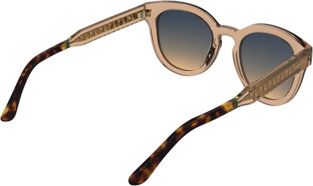 Detalle de Lacoste L6070s occhiali da sole donna con aste in metallo e logo dorato