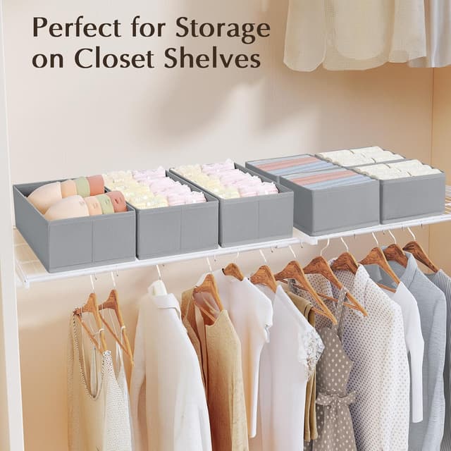 Thumbnail 5 de DIMJ Drawer Organisers 4 Pack Foldable Storage Box