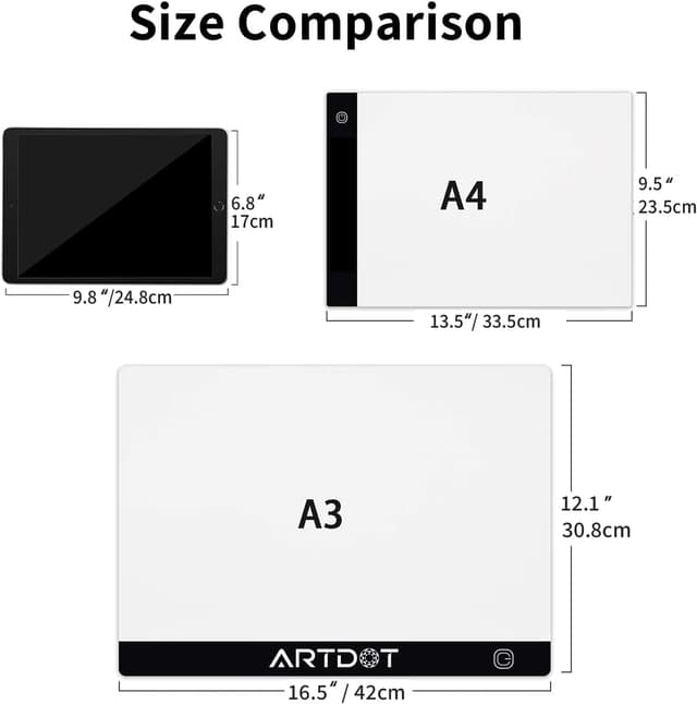 Thumbnail 1 de ARTDOT A3 LED Light Pad 31 x 42cm 1500 Lux