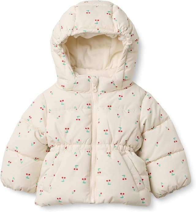 Detalle de Amazon Essentials Girls’ Water-Resistant Hooded Puffer Jacket