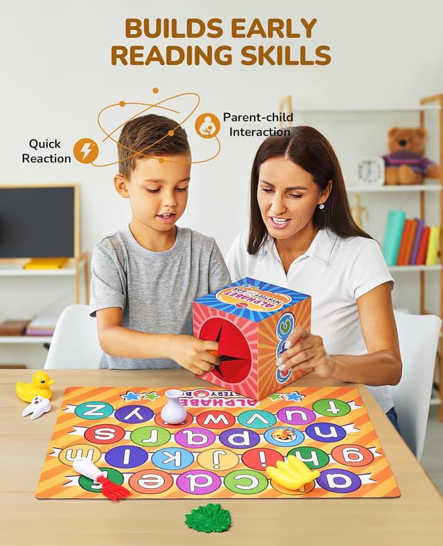 Detalle de JoyCat Mystery Alphabet Box for Kids (26 Letter Sorting Game) for Letter Sounds & Fine Motor Skills