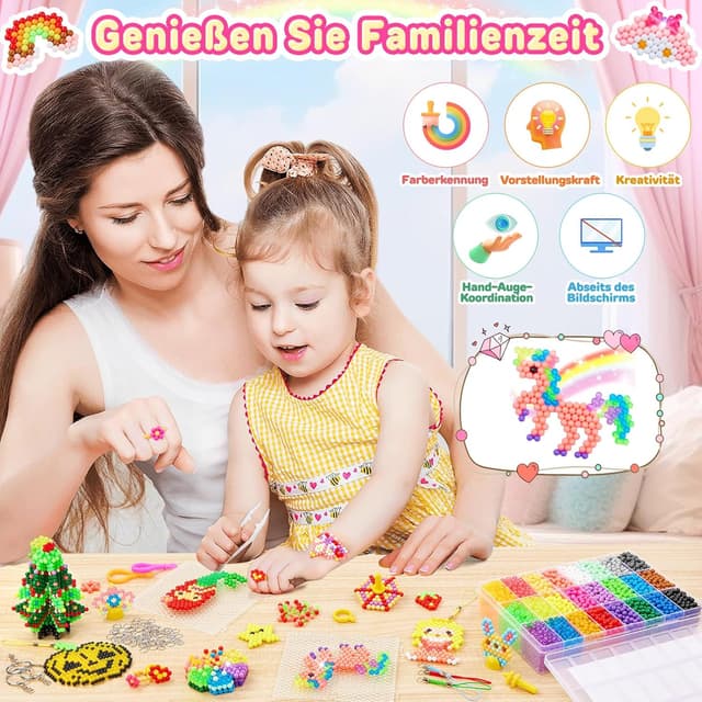 Detalle 2 de CGBOOM Wasserperlen Nachfüllset (6.800 Perlen, 24 Farben) fürs moderne DIY Basteln für Kinder