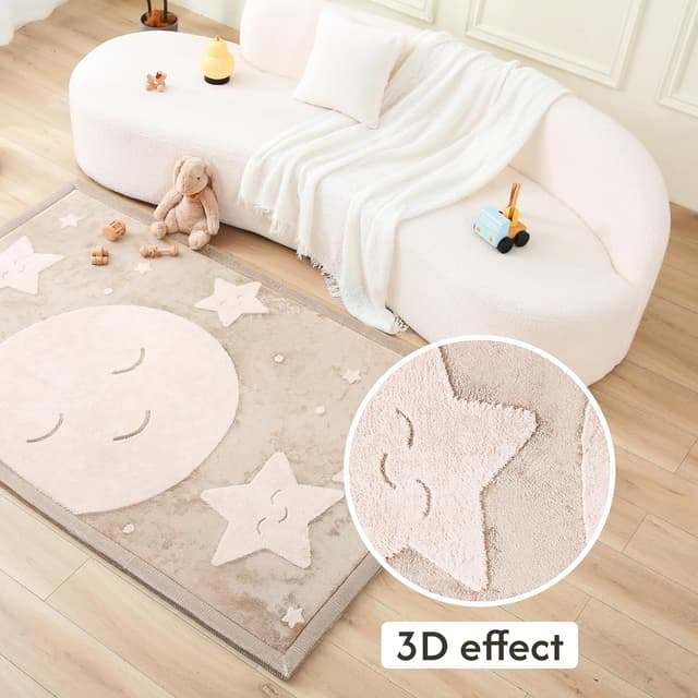 Detalle de Hakuna Matte Cloud Soft Baby Play Mat (170 x 120 x 2.5 cm) – memory foam crawling & play rug with non-slip base