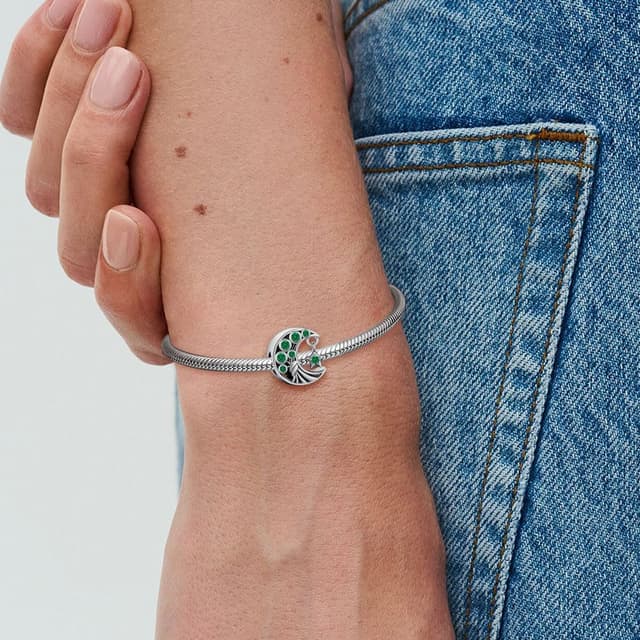 Detalle 2 de KEQ 925 Sterling Silber Unendliche Familie Charm