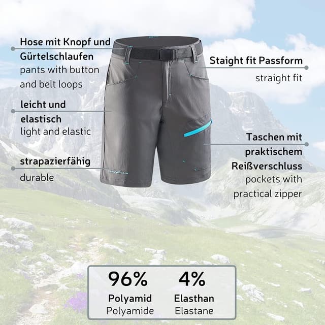 Detalle de Pantaloncini da trekking da donna Black Crevice (Black Crevice - Pantaloncini da Trekking, da Donna)