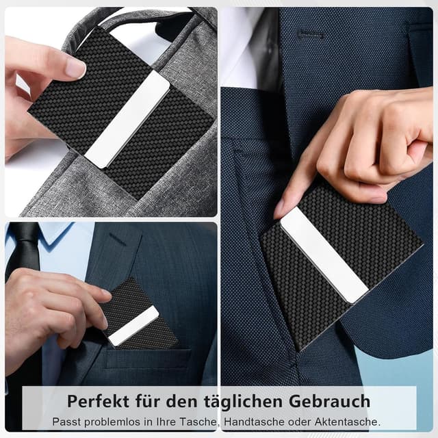 Thumbnail 6 de BABAWOWO Visitenkartenetui, schlankes PU-Etui