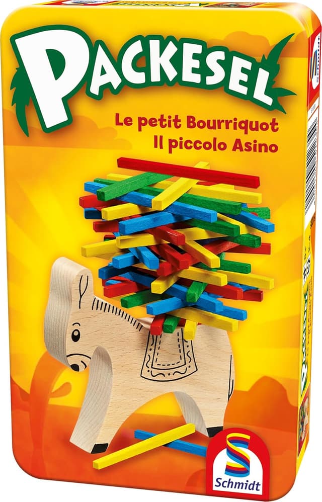 Detalle de Schmidt Il Piccolo Asino Gioco da Viaggio: gioco in legno e metallo per 5+ anni