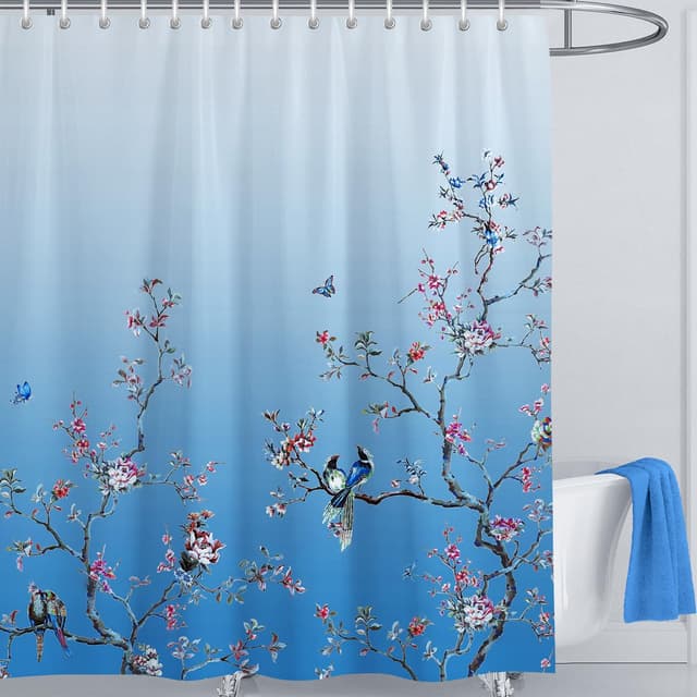 Detalle de LIVETTY Shower Curtain 180×180cm, water-repellent