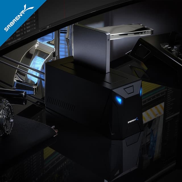 Detalle 2 de SABRENT USB 3.0 to SATA External Hard Drive Docking Station (EC-UBLB) for 2.5"/3.5" HDD & SSD