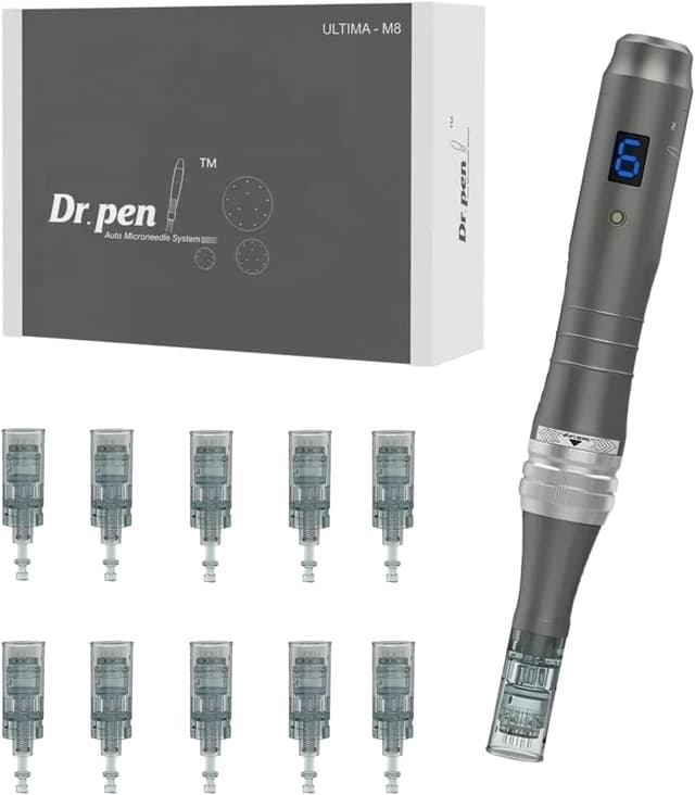 Detalle de Dr.Pen Ultima M8 : stylo électrique de microneedling utilisable avec ou sans fil (avec 10 cartouches)