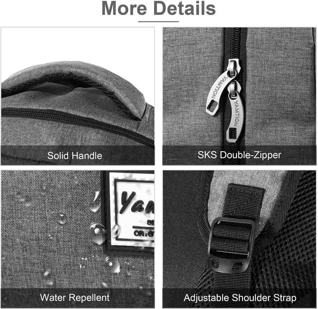 Detalle 2 de YAMTION Rucksack für Herren & Damen – Schulrucksack mit Laptopfach, 30 l, wasserdichtes Polyester