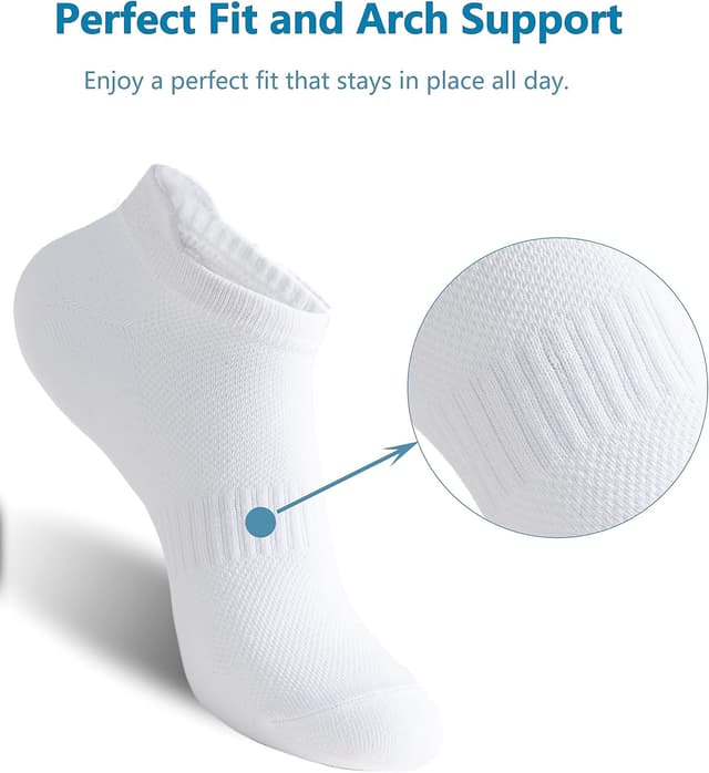 Detalle de Irisbear Women’s Ankle Socks (6 Pairs) Low Cut Tab & No-Show Athletic Running Socks