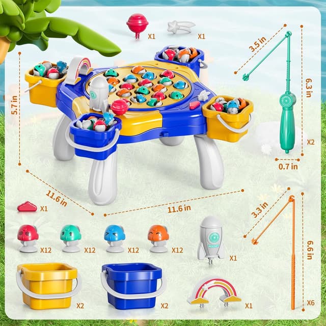 Thumbnail 5 de WATUDOU Magnetic Fishing Game 70 pcs 🎲