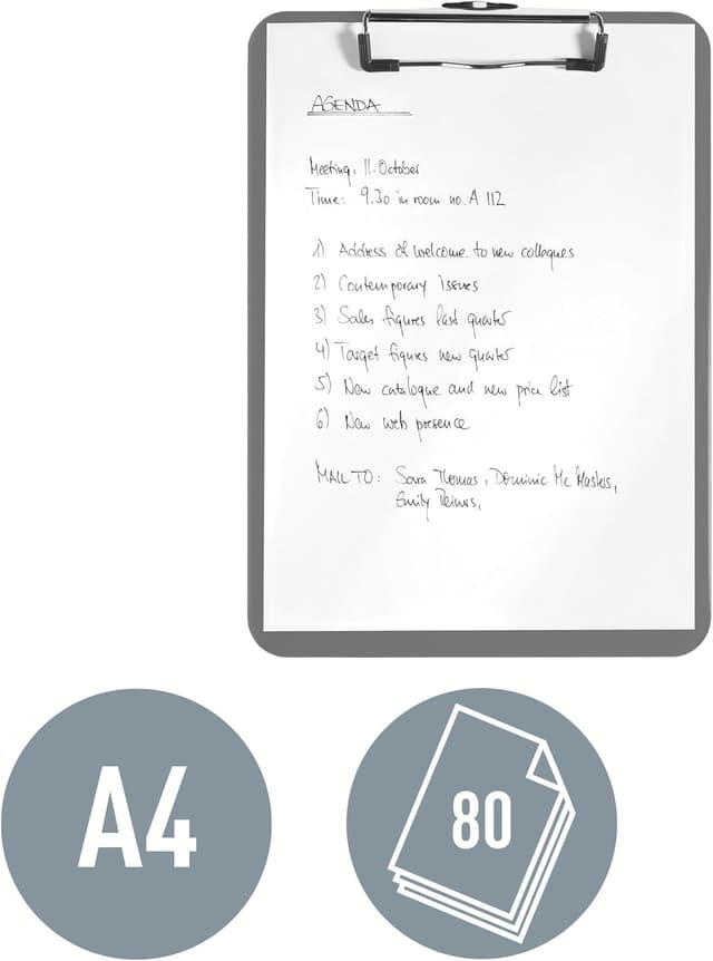 Detalle de Leitz WOW portablocco A4 con gancio e clip retrattile in metallo, capacità 75 fogli, rosso 39710026