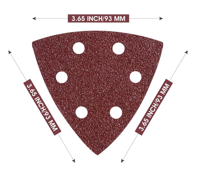 Detalle de SATC Multi Tool Triangle Sanding Pads (120 pcs) 93mm for Detail Mouse Sanders