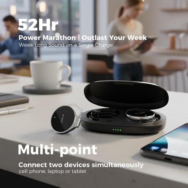 Detalle 2 de Micool BT-X Easy Bluetooth 5.4 Kopfhörer