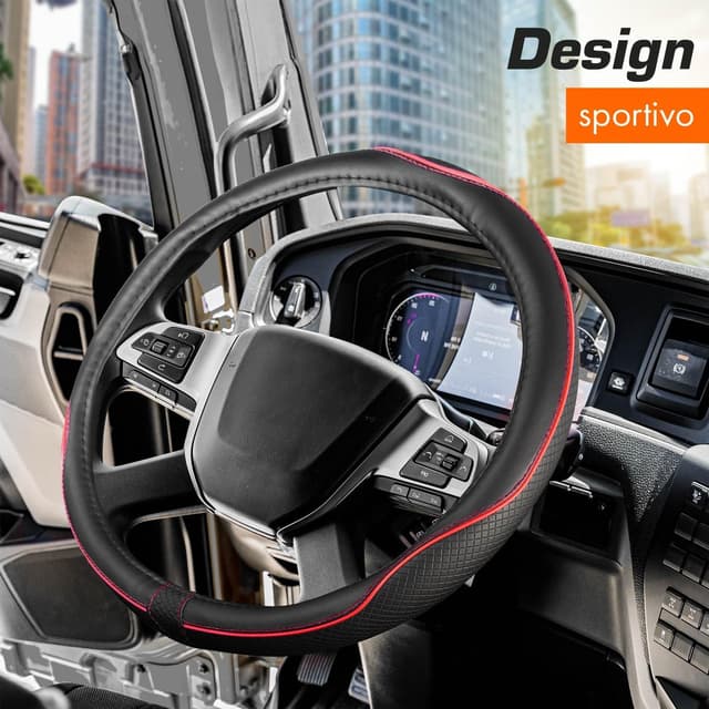 Thumbnail 1 de Upgrade4cars Coprivolante 44-46 cm Rosso Nero