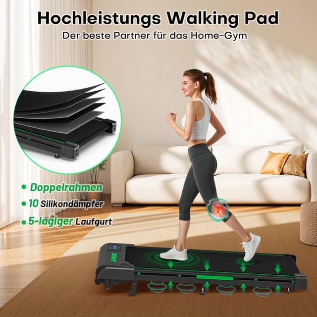 Thumbnail 6 de FOUSAE Walking Pad Laufband 1–10 km/h, 9% Steigung