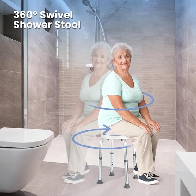 Thumbnail 4 de Careboda 360° Drehbarer Duschhocker 34-52 cm
