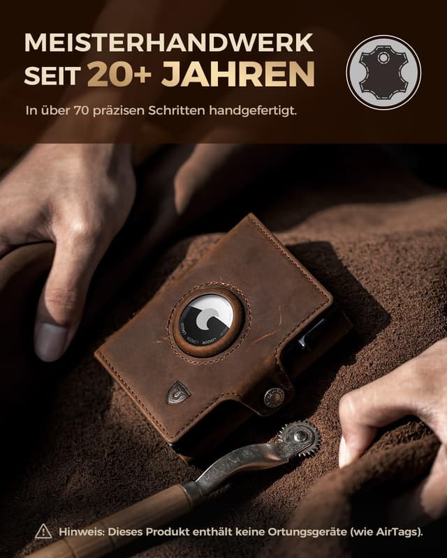 Detalle de LORZOR AirTag Wallet 10+ Münzen 👛