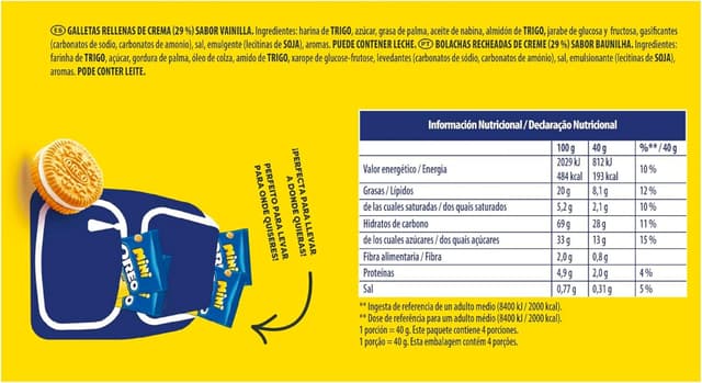 Thumbnail 7 de Oreo Golden Mini Galletas de Vainilla con Crema 🍪