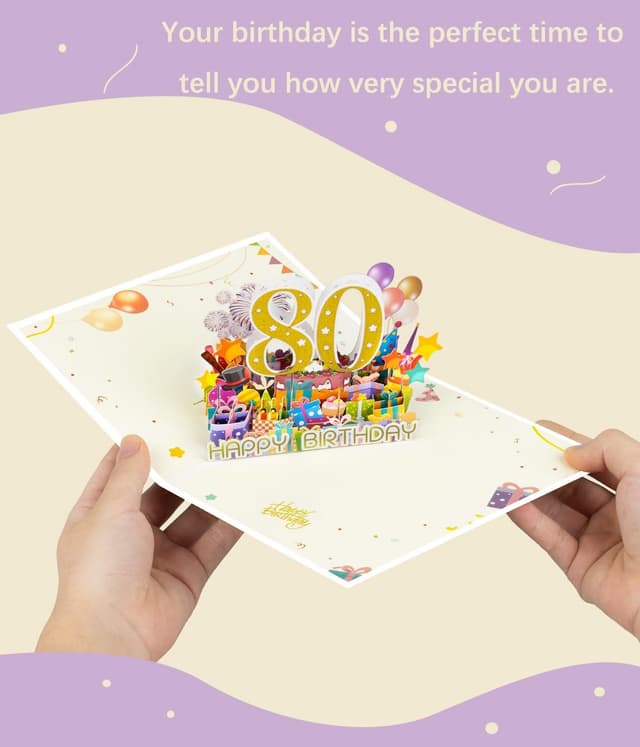 Thumbnail 1 de Magic Ants 80th Birthday Card 3D Pop-Up