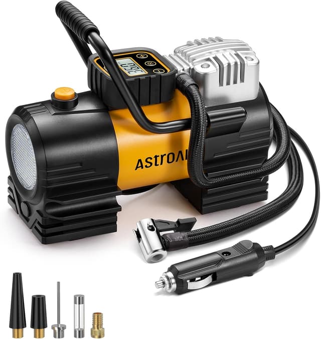 Detalle de AstroAI Tire Inflator 150 PSI portable pump