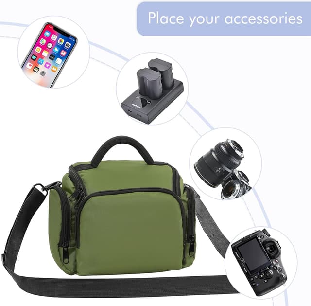 Detalle 2 de WINNING Waterproof Shockproof SLR Camera Case (Green) with Adjustable Shoulder Strap