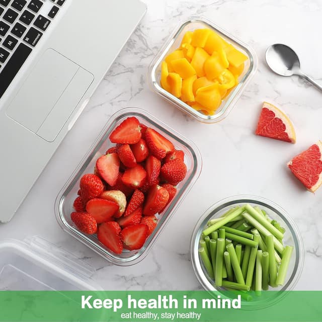 Thumbnail 6 de HOMBERKING 24pc Glass Food Storage Containers 🍱