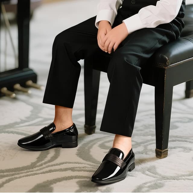 Detalle de Bruno Marc Boys Slip-On Dress Shoes Loafers for Tuxedos and Formal Wear