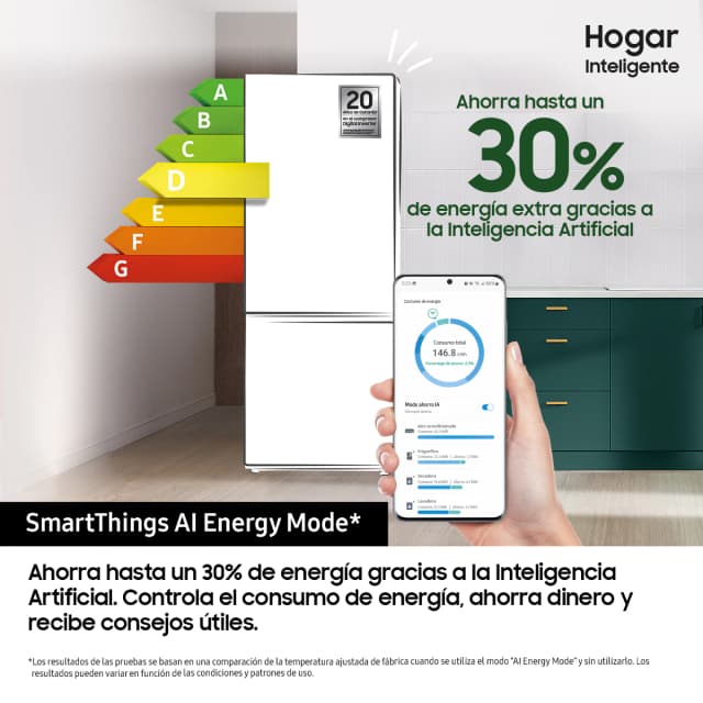 Thumbnail 4 de Samsung RB53DG703DS9EF frigorífico combi 75 cm