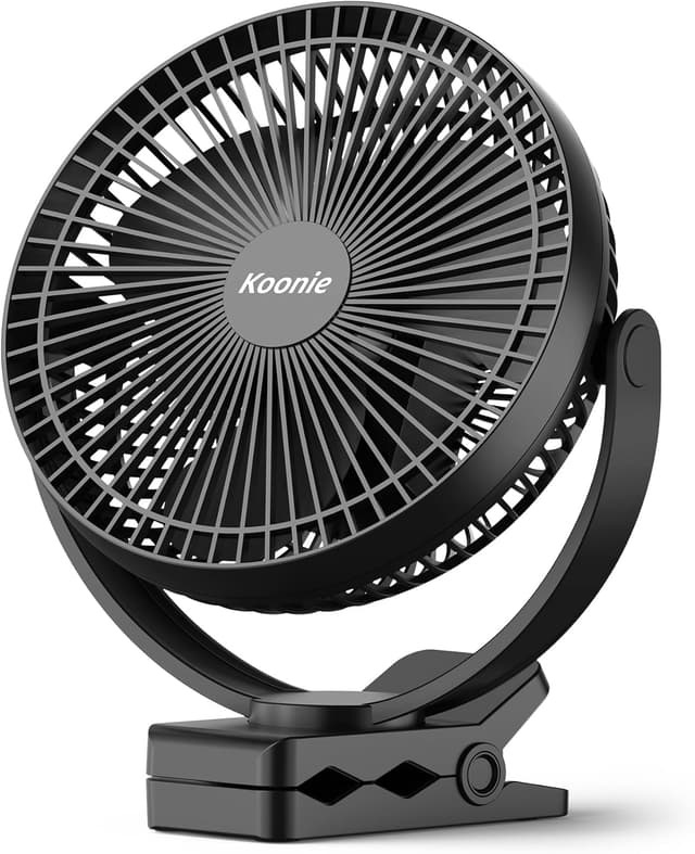 Imagen de Koonie 8‑Inch Clip-On Fan 10000mAh Rechargeable 🔌🌀 en OfertitasTOP