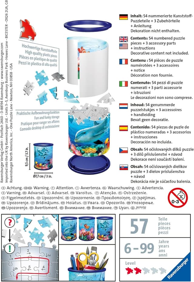 Detalle de 3D Puzzle Unterwasserwelt 54 Teile