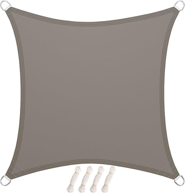 Detalle de LARMNEE PES vela ombreggiante 3x3 m con protezione UV 93% e occhielli metallici