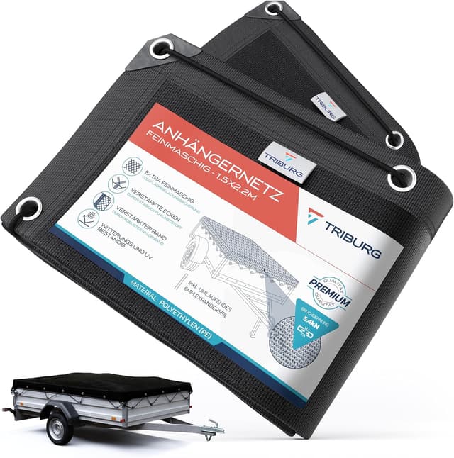 Detalle de TRIBURG rete per rimorchi a maglia fine 1,5x2,2 (fine-mesh) per fissaggio del carico