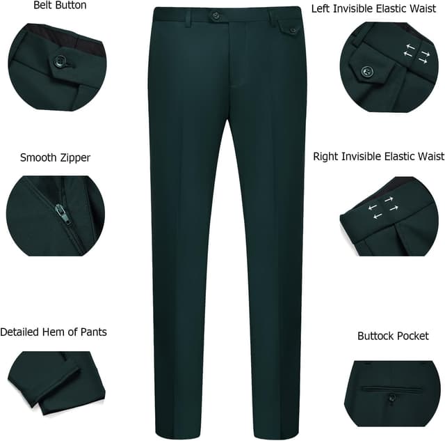 Thumbnail 4 de WULFUL 3 Piece Slim Fit Suit Set 1️⃣