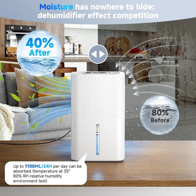 Detalle 2 de Deumidificatore 2,7L per casa con touch