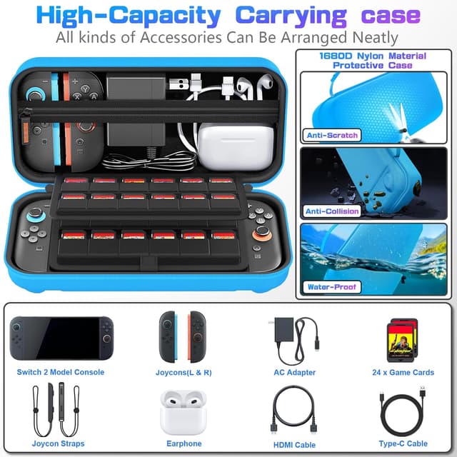 Thumbnail 4 de daydayup Switch Carrying Case with 24 Slots