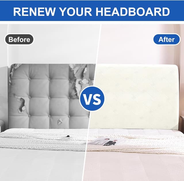 Thumbnail 6 de Ystyle Copri Testiera Letto Matrimoniale/ Singolo elasticizzata 150 cm bianco