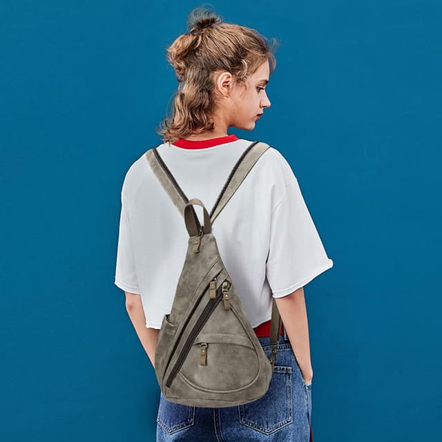 Thumbnail 5 de KL928 Casual PU Vintage Rucksack 10 x 7 x 16 Zoll