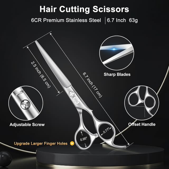 Detalle 2 de CIICII Hair cutting scissors set 6.7 inch