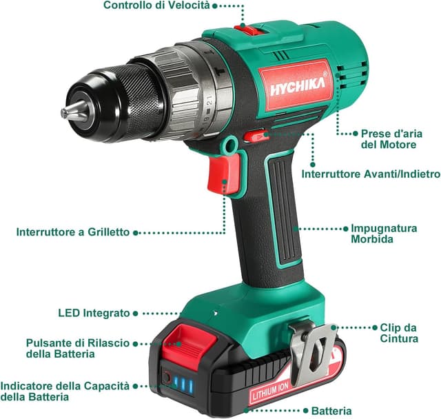 Thumbnail 1 de HYCHIKA 18V Trapano Avvitatore 45 Nm