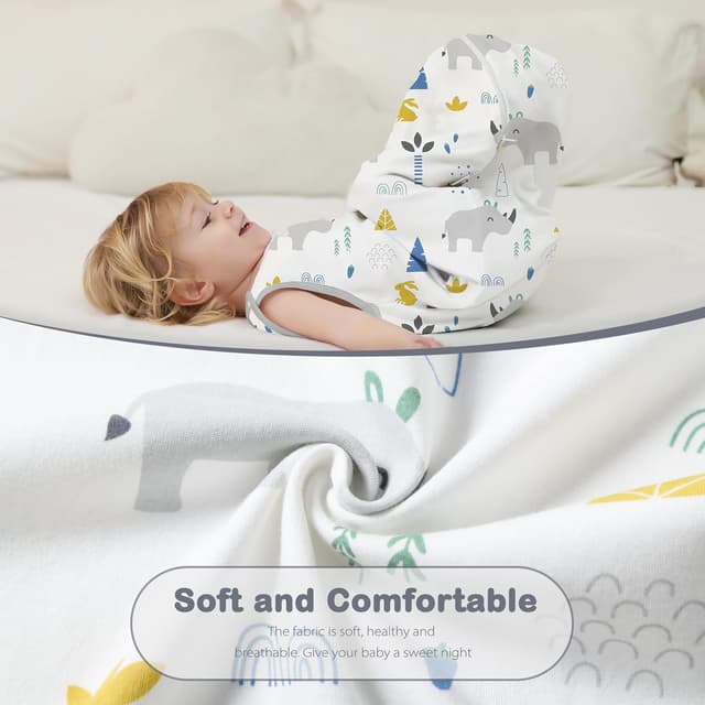 Detalle de Mosebears sacco nanna in morbido cotone 0-6 mesi 0,5 Tog con zip a doppio cursore