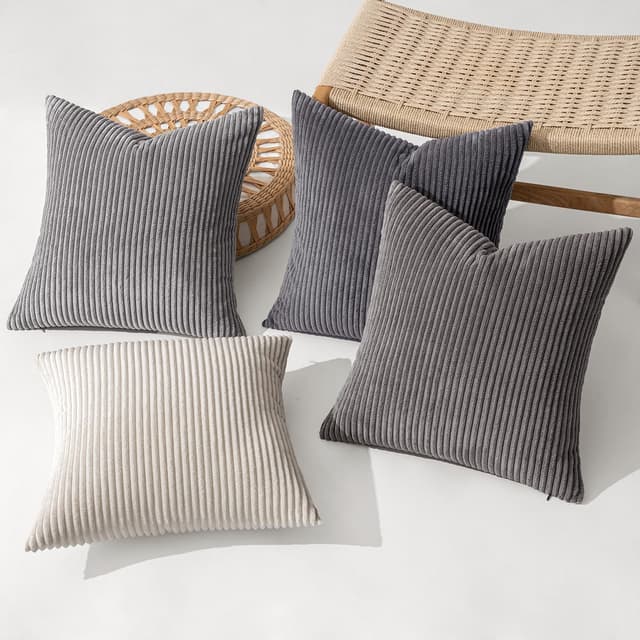 Thumbnail 2 de MIULEE Kordsamt Kissenbezug 40x40 cm 4er Set