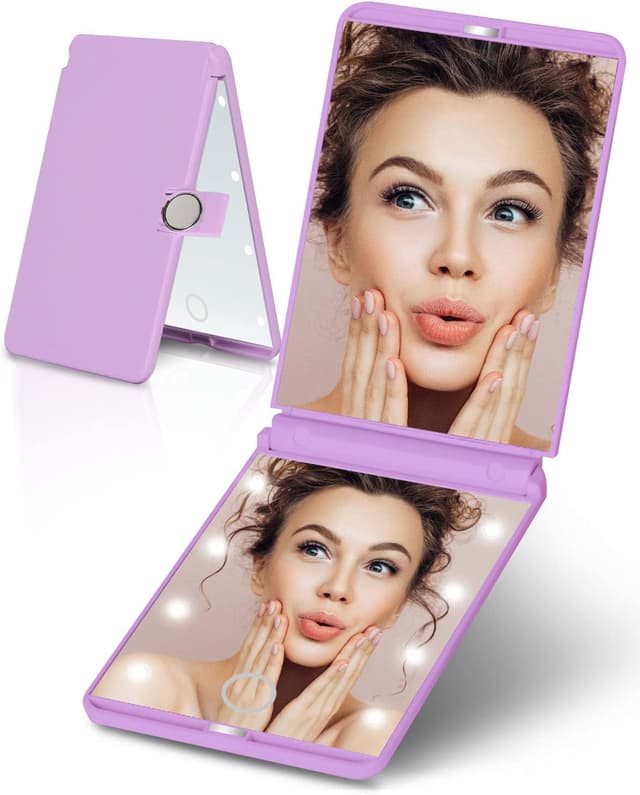 Imagen de Rantizon p22 Portable LED Makeup Mirror 2X en OfertitasTOP