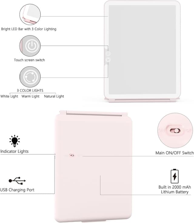 Thumbnail 5 de WEILY Specchio Trucco 72 Luci LED 2000 mAh