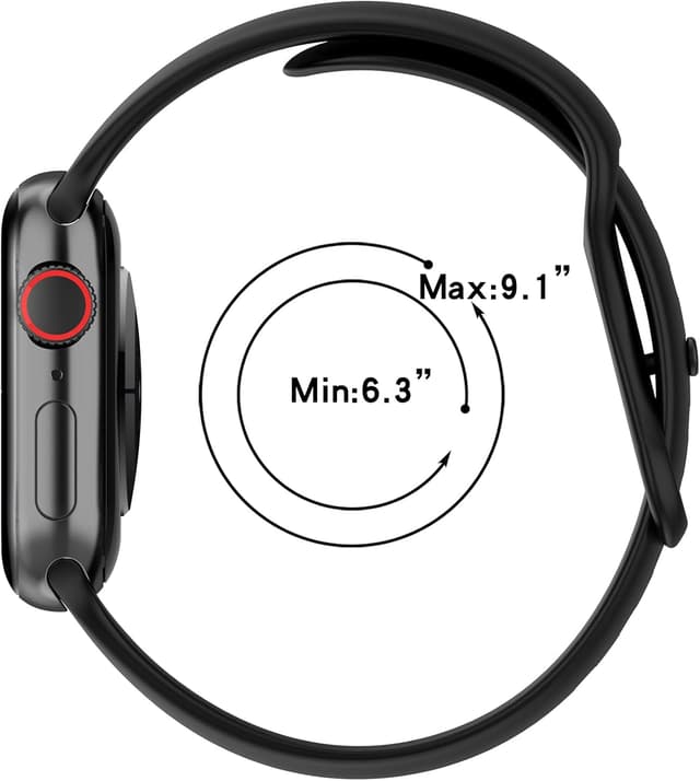 Thumbnail 6 de Panda Bobo Silicone Strap for Apple Watch Series 1–10 & SE (38mm–42mm) – Soft Waterproof Sport Band Replacement