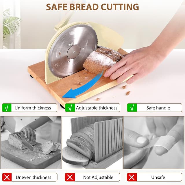 Thumbnail 4 de Manual Bread Slicer Adjustable 0.8 in 🍞