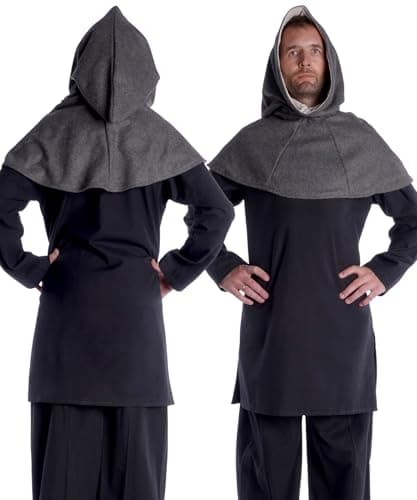 Thumbnail 3 de Hemad capucha medieval fieltro rojo