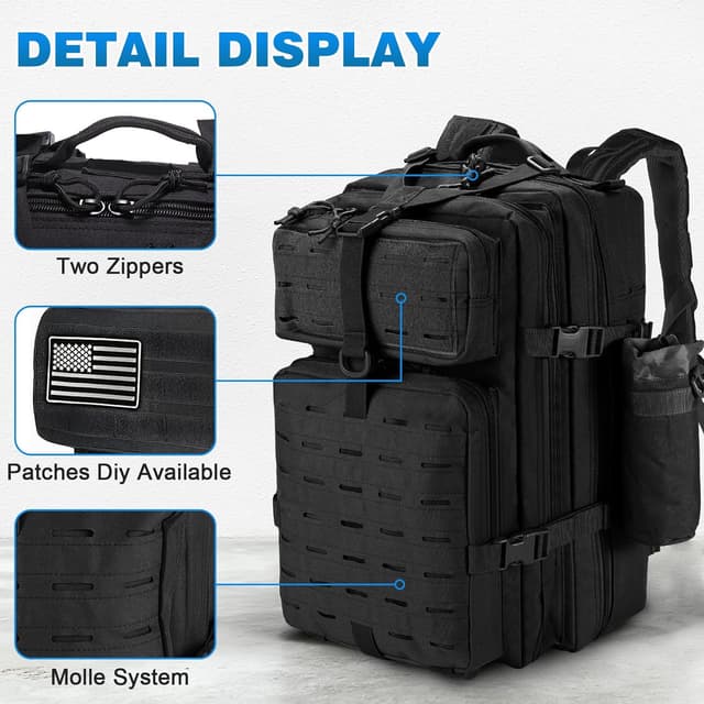 Detalle 2 de SHANNA Trekkingrucksack 45L Militärrucksack